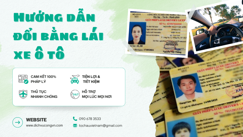 Đổi bằng lái xe ô tô Hà Nội uy tín, nhanh, rẻ